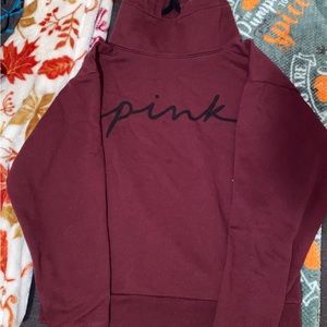 Maroon vs pink cowl neck sweater